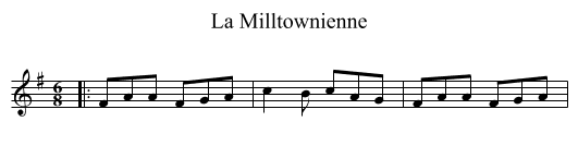 La Milltownienne - staff notation