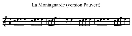 La Montagnarde (version Pauvert) - staff notation