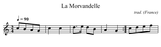 La Morvandelle - staff notation