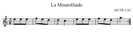 La Mourolliado - staff notation
