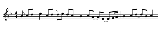 La Musga&ntilde;a tune 1 - staff notation