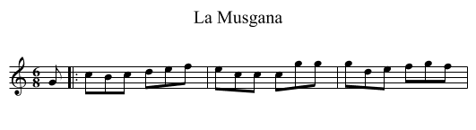 La Musgana - staff notation