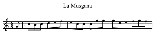 La Musgana - staff notation
