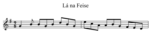 Lá na Feise - staff notation