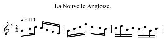 La Nouvelle Angloise. - staff notation
