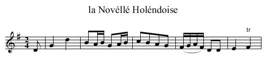 la Novéllé Holéndoise - staff notation