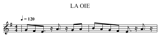 LA OIE - staff notation