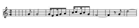 La Paloma - staff notation