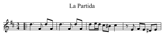 La Partida - staff notation