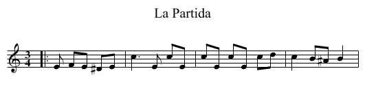 La Partida - staff notation