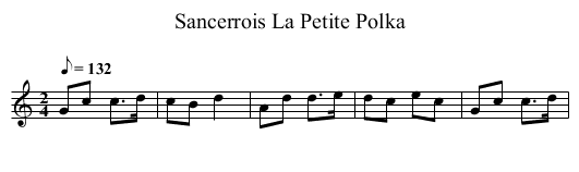 La Petite Polka, Sancerrois - staff notation