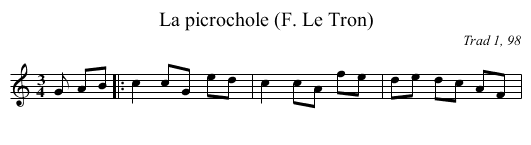 La picrochole (F. Le Tron) - staff notation