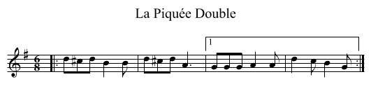 La Piquée Double - staff notation