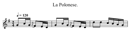 La Polonese. - staff notation