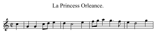 La Princess Orleance. - staff notation