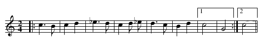 La Procesión - staff notation
