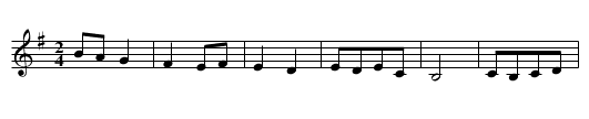 la Redova - staff notation