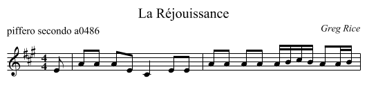 La R&eacute;jouissance - staff notation