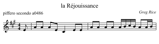la R&eacute;jouissance - staff notation