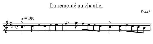 La remont&eacute; au chantier - staff notation