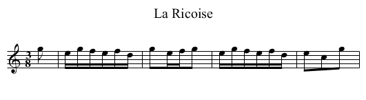 La Ricoise - staff notation