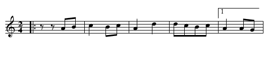 La Rotta - staff notation