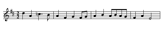 la Roulante - staff notation