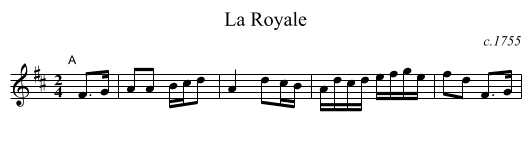 La Royale - staff notation
