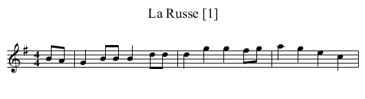 La Russe [1] - staff notation