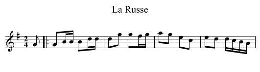 La Russe - staff notation