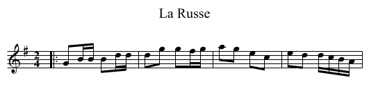 La Russe - staff notation