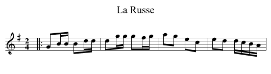 La Russe - staff notation
