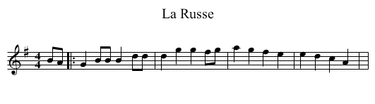 La Russe - staff notation