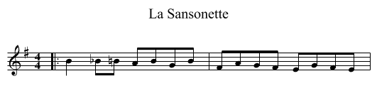 La Sansonette - staff notation