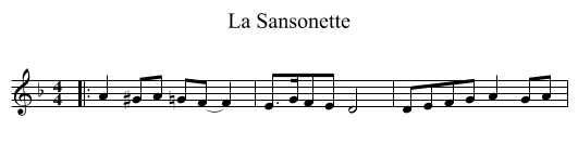 La Sansonette - staff notation