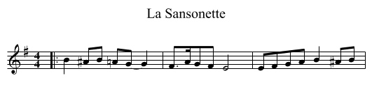 La Sansonette - staff notation