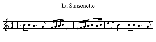 La Sansonette - staff notation