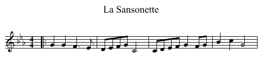 La Sansonette - staff notation