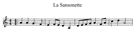 La Sansonette - staff notation