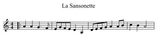 La Sansonette - staff notation