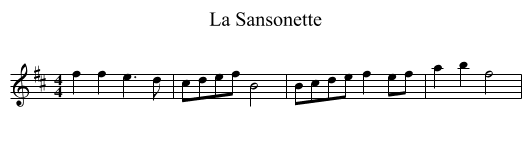 La Sansonette - staff notation