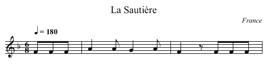 La Sautière - staff notation