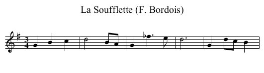 La Soufflette (F. Bordois) - staff notation