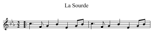 La Sourde - staff notation
