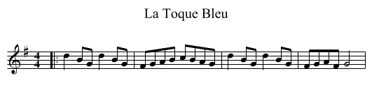 La Toque Bleu - staff notation