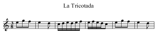 La Tricotada - staff notation