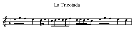 La Tricotada - staff notation