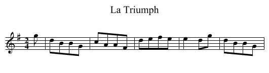 La Triumph - staff notation