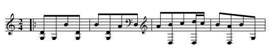 La vacha malha (Corenta de la Val San Martin) - staff notation