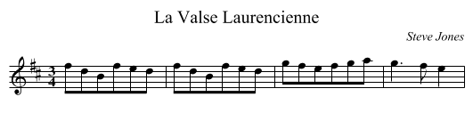 La Valse Laurencienne - staff notation
